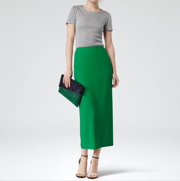 NWT REISS | $230 Bryant Column Midi Skirt US 6 - Picture 1 of 2